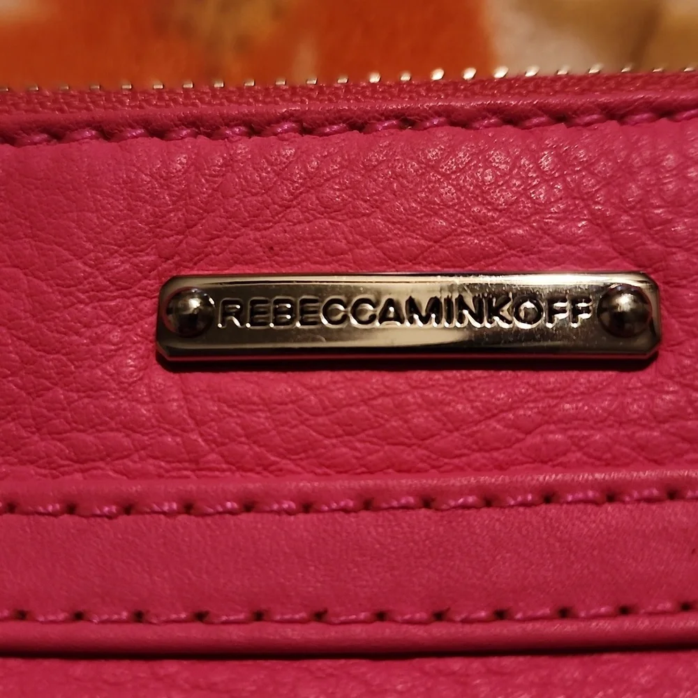 Rebecca Minkoff Bright Pink Leather Purse. 28 Long, 9x6 Body. Excellent Used. - Picture 2 of 8
